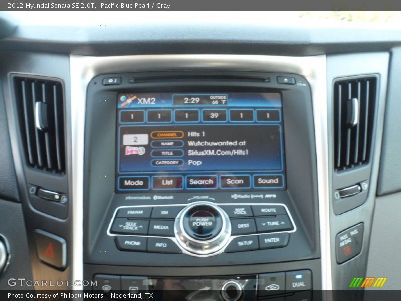 Controls of 2012 Sonata SE 2.0T