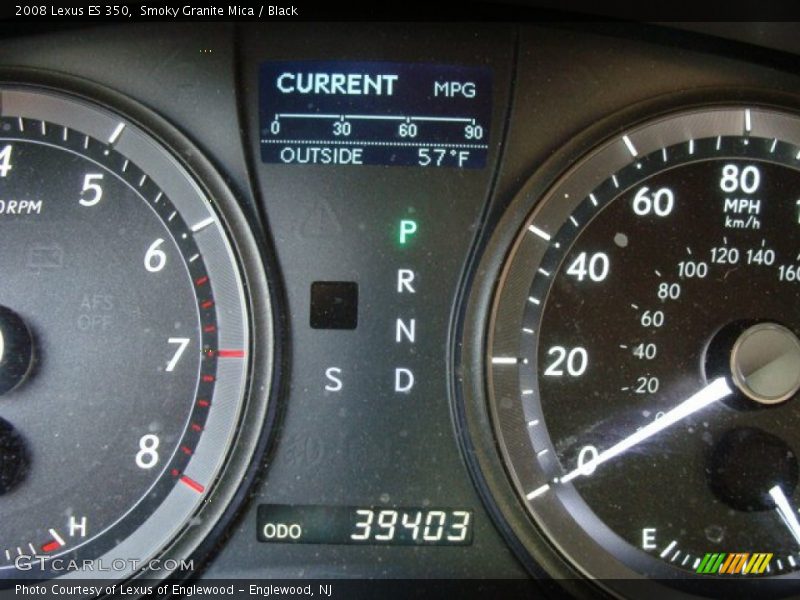 Smoky Granite Mica / Black 2008 Lexus ES 350
