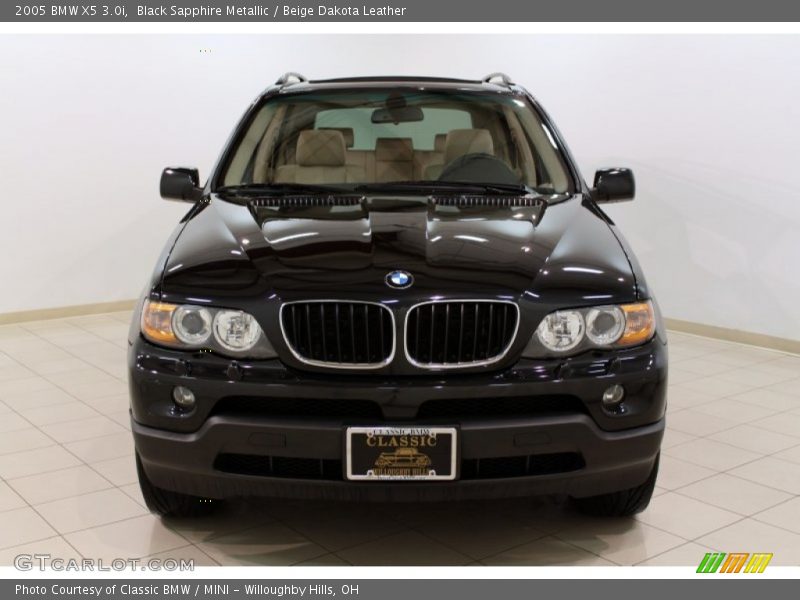 Black Sapphire Metallic / Beige Dakota Leather 2005 BMW X5 3.0i