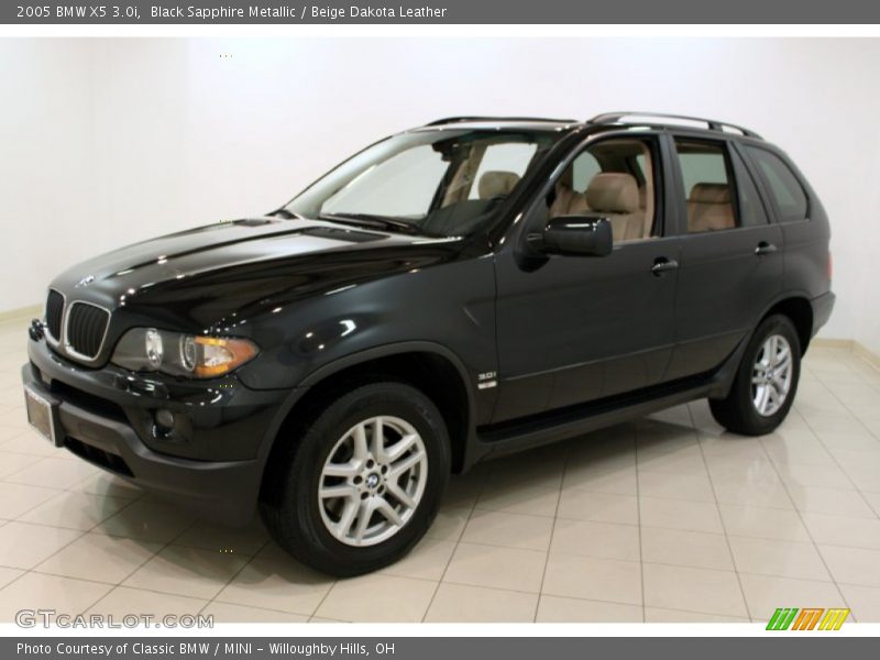 Black Sapphire Metallic / Beige Dakota Leather 2005 BMW X5 3.0i