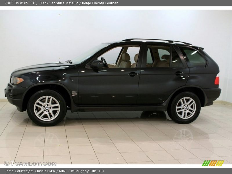 Black Sapphire Metallic / Beige Dakota Leather 2005 BMW X5 3.0i