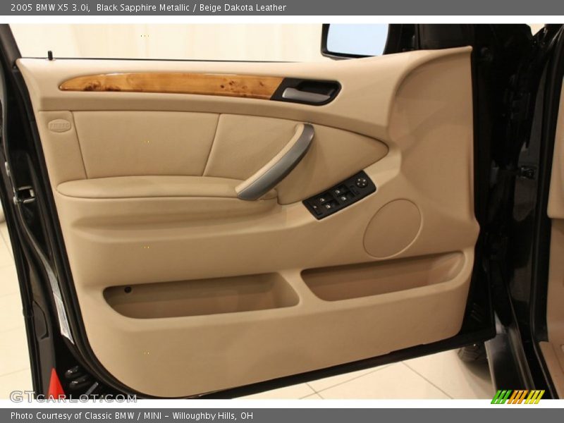 Black Sapphire Metallic / Beige Dakota Leather 2005 BMW X5 3.0i