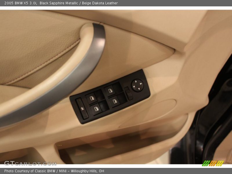 Black Sapphire Metallic / Beige Dakota Leather 2005 BMW X5 3.0i