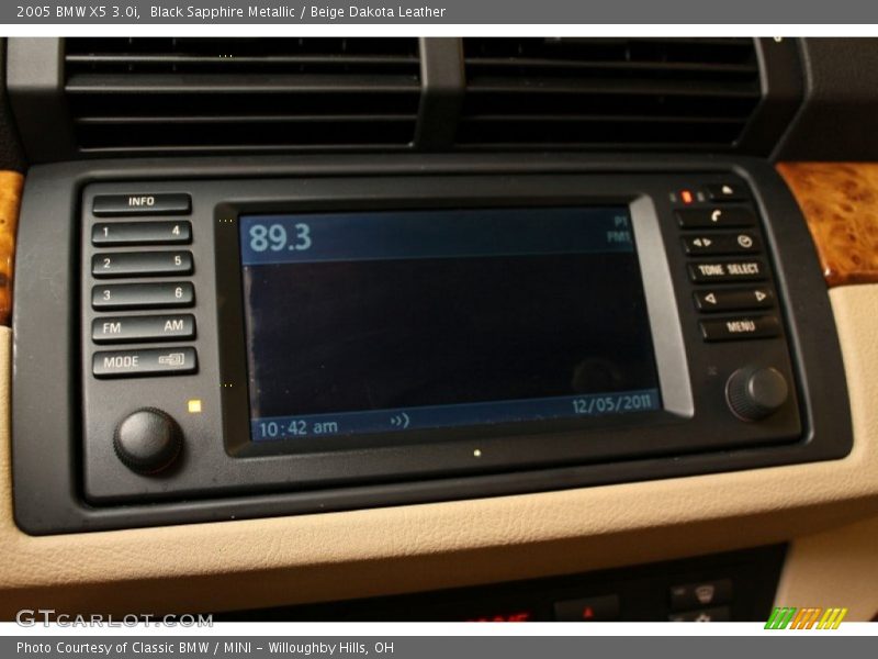 Black Sapphire Metallic / Beige Dakota Leather 2005 BMW X5 3.0i