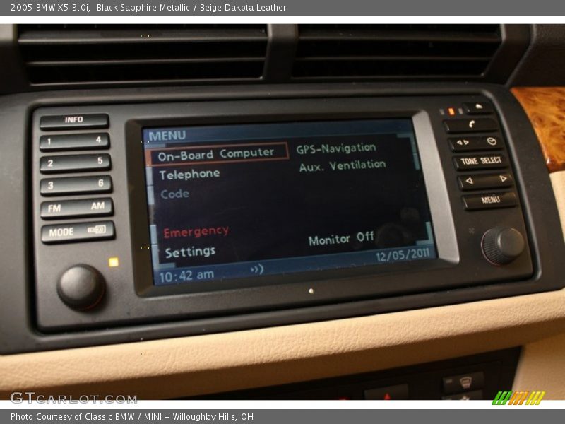 Black Sapphire Metallic / Beige Dakota Leather 2005 BMW X5 3.0i