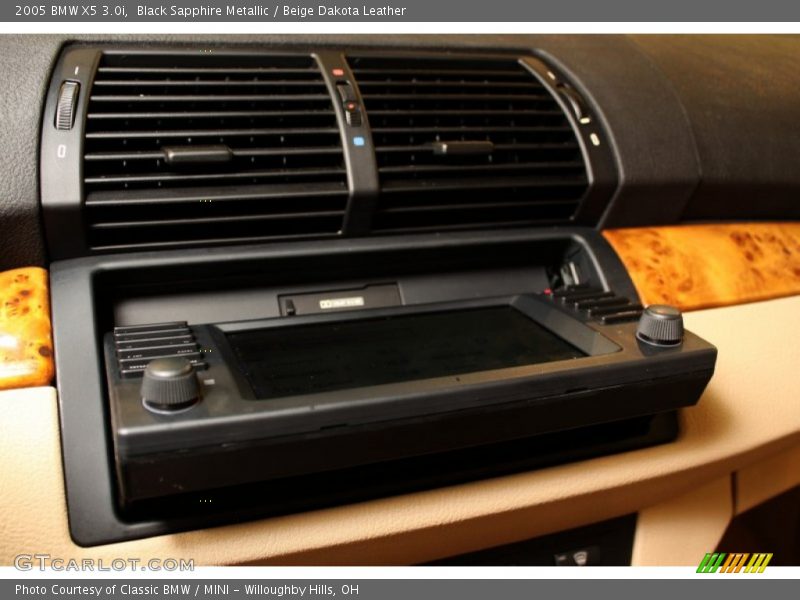 Black Sapphire Metallic / Beige Dakota Leather 2005 BMW X5 3.0i