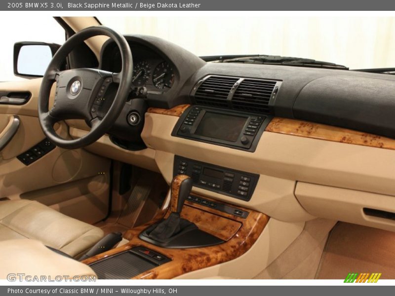 Black Sapphire Metallic / Beige Dakota Leather 2005 BMW X5 3.0i