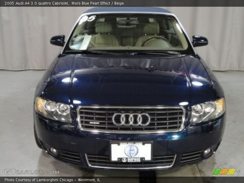 Moro Blue Pearl Effect / Beige 2005 Audi A4 3.0 quattro Cabriolet