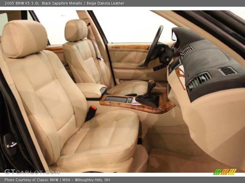 Black Sapphire Metallic / Beige Dakota Leather 2005 BMW X5 3.0i