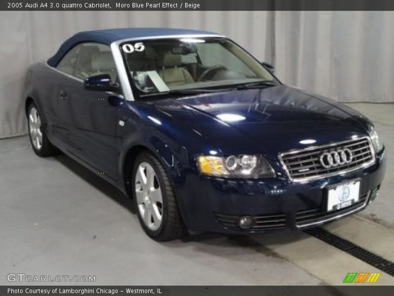 Moro Blue Pearl Effect / Beige 2005 Audi A4 3.0 quattro Cabriolet