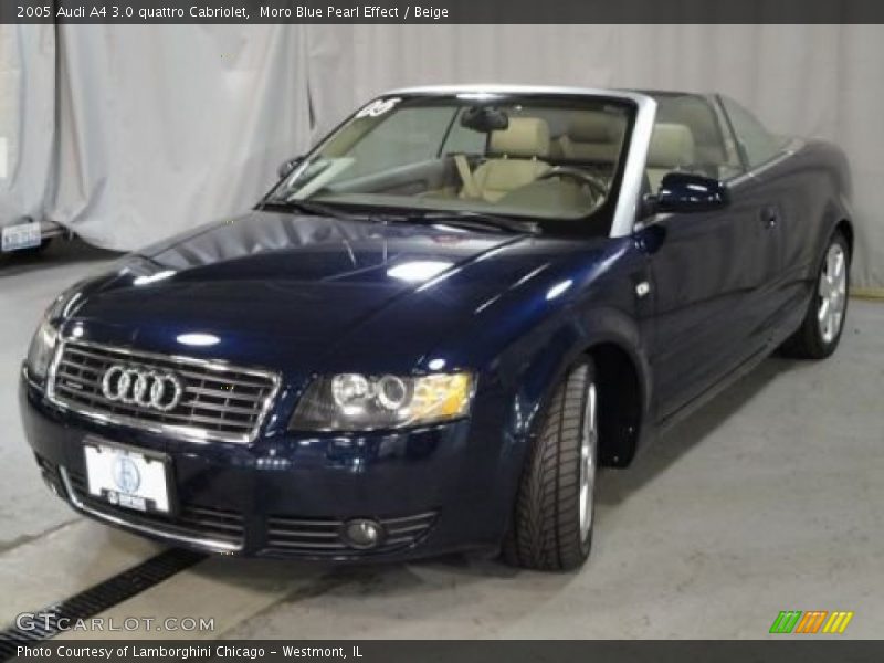 Moro Blue Pearl Effect / Beige 2005 Audi A4 3.0 quattro Cabriolet