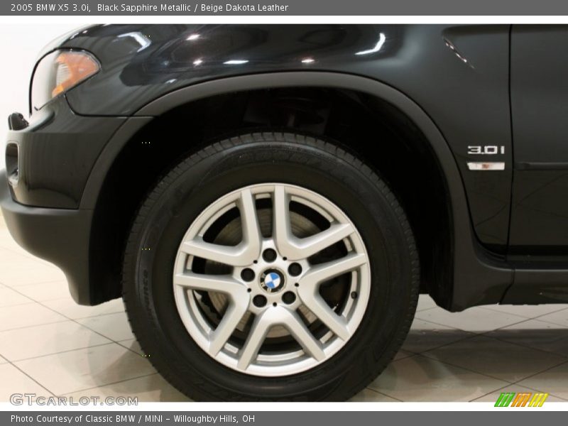 Black Sapphire Metallic / Beige Dakota Leather 2005 BMW X5 3.0i