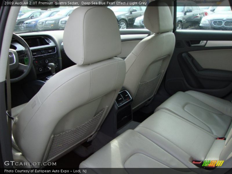 Deep Sea Blue Pearl Effect / Light Grey 2009 Audi A4 2.0T Premium quattro Sedan
