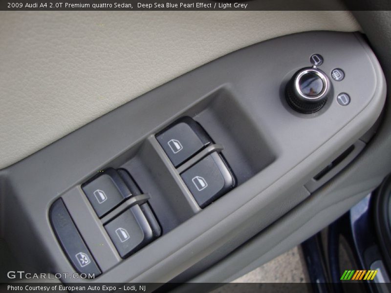 Deep Sea Blue Pearl Effect / Light Grey 2009 Audi A4 2.0T Premium quattro Sedan
