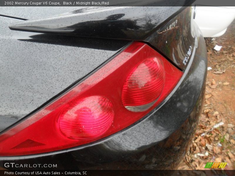 Black / Midnight Black/Red 2002 Mercury Cougar V6 Coupe