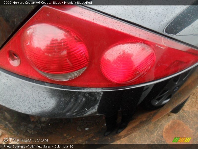 Black / Midnight Black/Red 2002 Mercury Cougar V6 Coupe