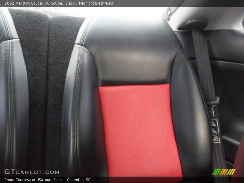  2002 Cougar V6 Coupe Midnight Black/Red Interior