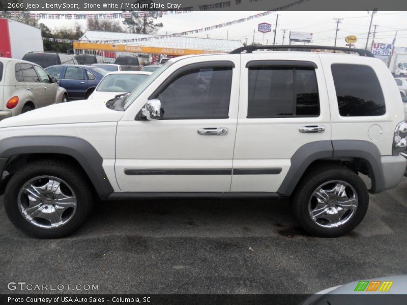 Stone White / Medium Slate Gray 2006 Jeep Liberty Sport