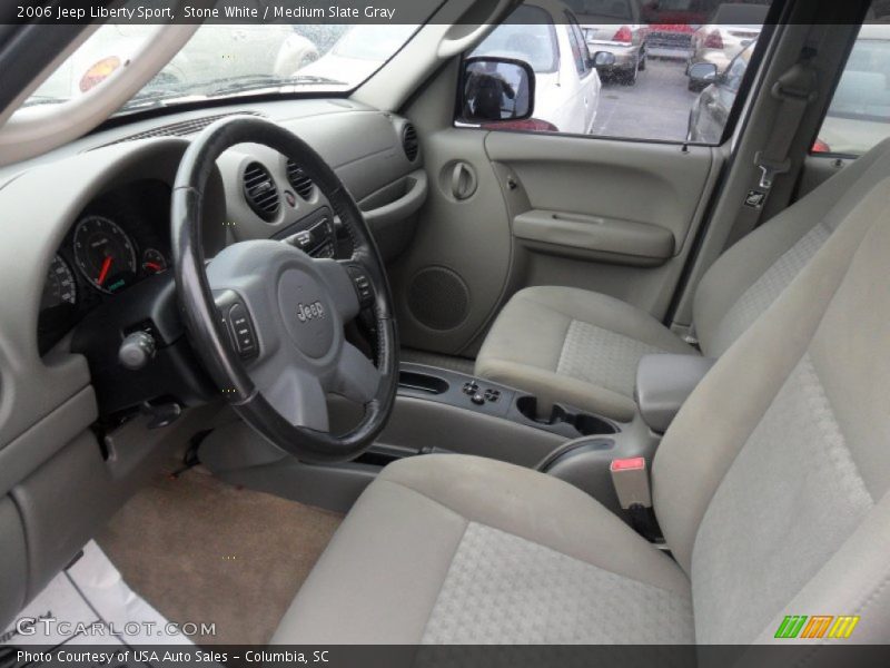 Stone White / Medium Slate Gray 2006 Jeep Liberty Sport