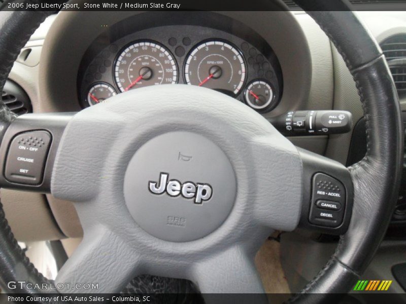 Stone White / Medium Slate Gray 2006 Jeep Liberty Sport