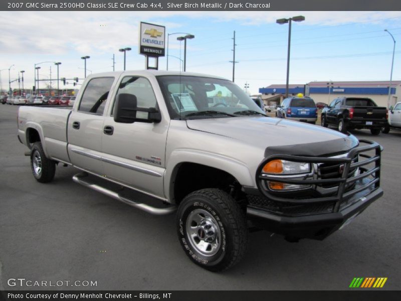 Silver Birch Metallic / Dark Charcoal 2007 GMC Sierra 2500HD Classic SLE Crew Cab 4x4