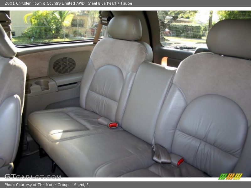 Steel Blue Pearl / Taupe 2001 Chrysler Town & Country Limited AWD