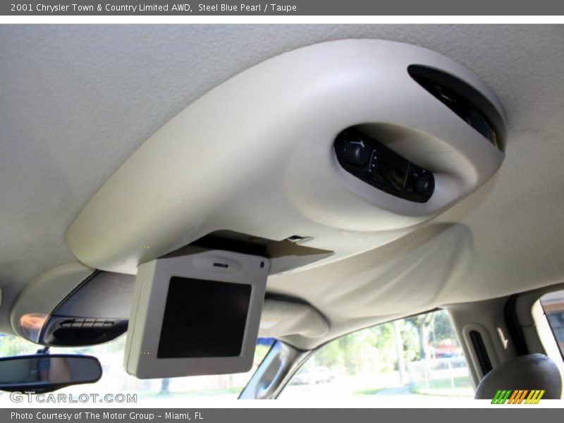 Steel Blue Pearl / Taupe 2001 Chrysler Town & Country Limited AWD