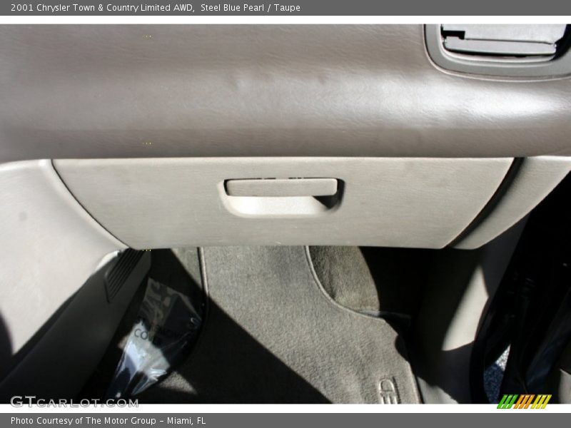 Steel Blue Pearl / Taupe 2001 Chrysler Town & Country Limited AWD