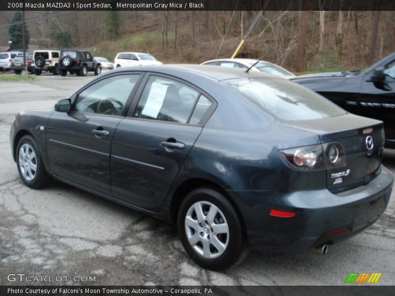 Metropolitan Gray Mica / Black 2008 Mazda MAZDA3 i Sport Sedan
