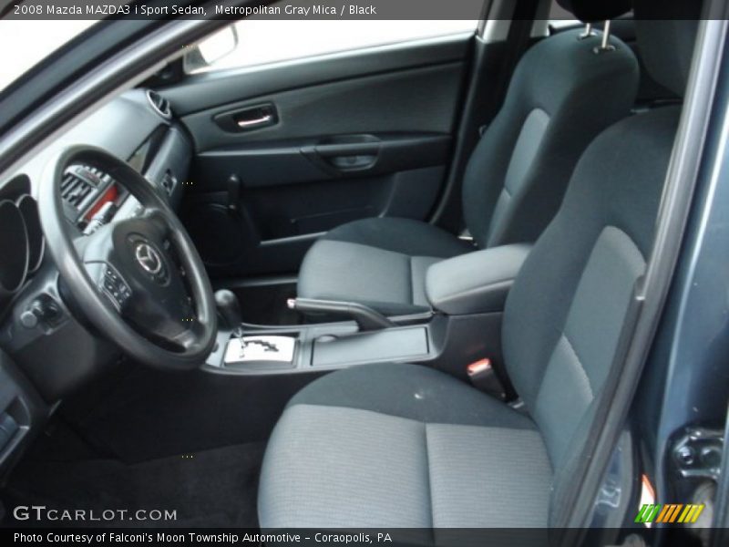 Metropolitan Gray Mica / Black 2008 Mazda MAZDA3 i Sport Sedan