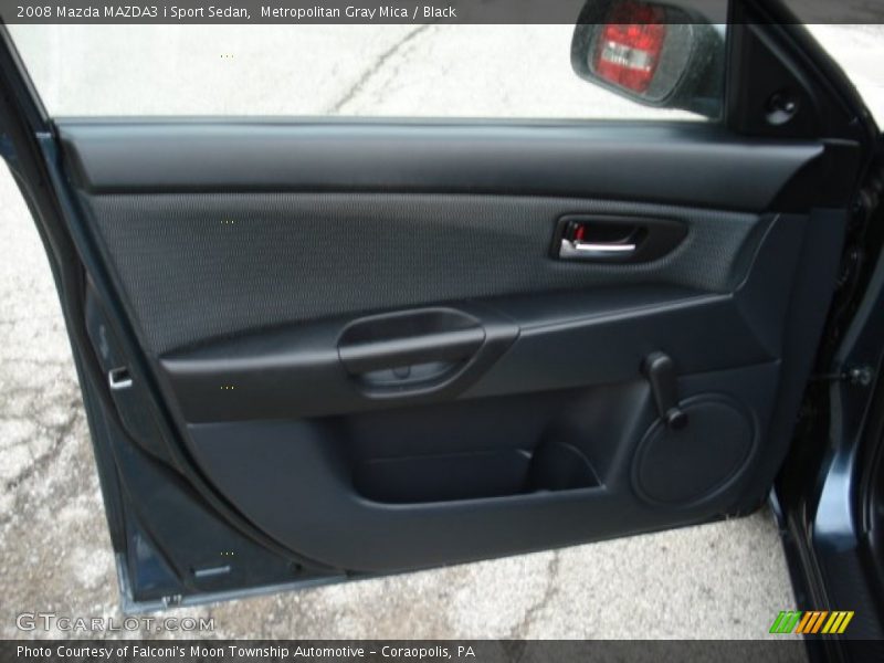 Metropolitan Gray Mica / Black 2008 Mazda MAZDA3 i Sport Sedan