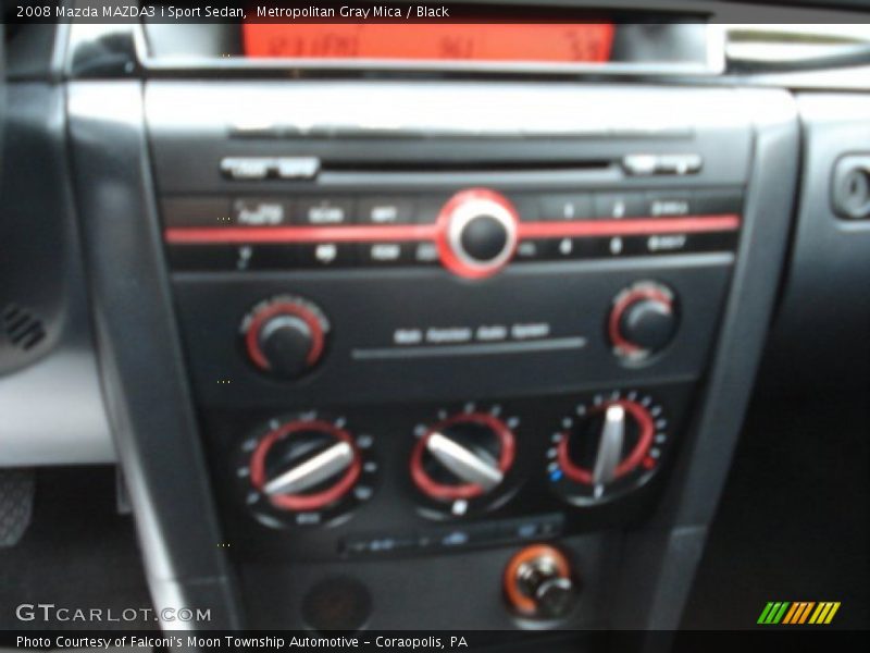 Metropolitan Gray Mica / Black 2008 Mazda MAZDA3 i Sport Sedan