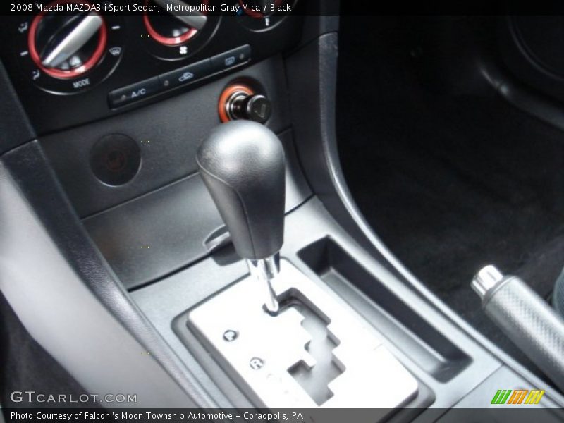 Metropolitan Gray Mica / Black 2008 Mazda MAZDA3 i Sport Sedan