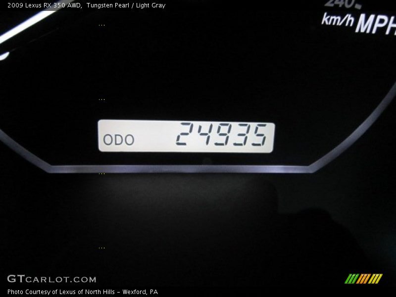 Tungsten Pearl / Light Gray 2009 Lexus RX 350 AWD