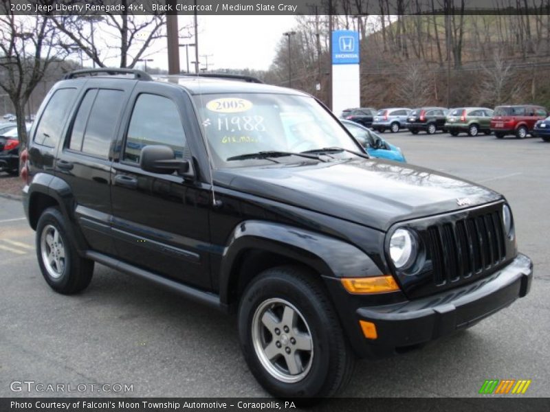 Black Clearcoat / Medium Slate Gray 2005 Jeep Liberty Renegade 4x4