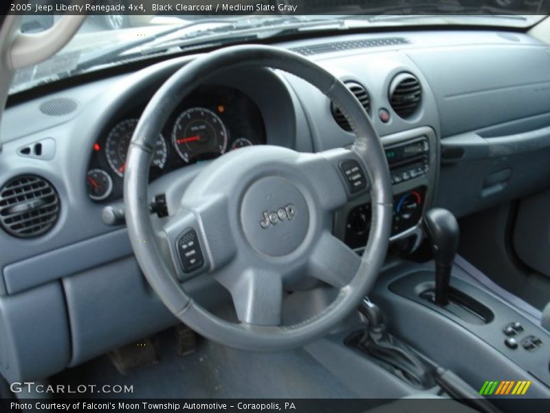 Black Clearcoat / Medium Slate Gray 2005 Jeep Liberty Renegade 4x4