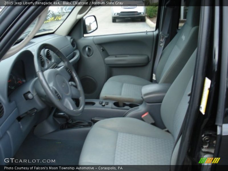 Black Clearcoat / Medium Slate Gray 2005 Jeep Liberty Renegade 4x4