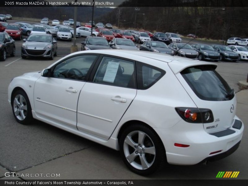 Rally White / Black/Blue 2005 Mazda MAZDA3 s Hatchback