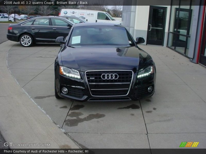 Brilliant Black / Black 2008 Audi A5 3.2 quattro Coupe