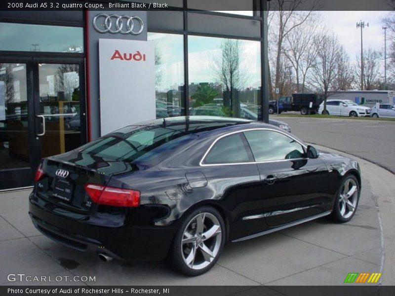 Brilliant Black / Black 2008 Audi A5 3.2 quattro Coupe