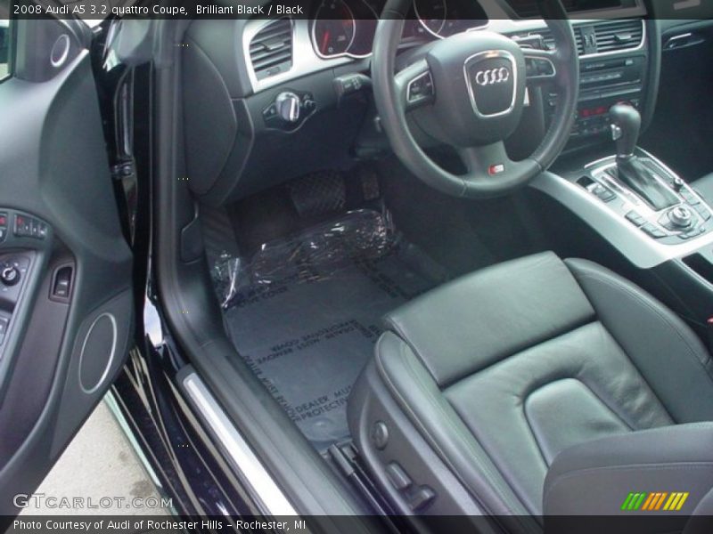 Brilliant Black / Black 2008 Audi A5 3.2 quattro Coupe