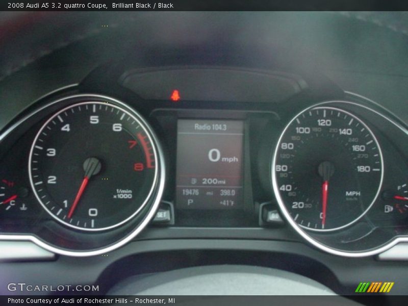  2008 A5 3.2 quattro Coupe 3.2 quattro Coupe Gauges