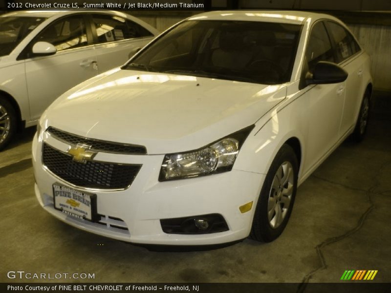 Summit White / Jet Black/Medium Titanium 2012 Chevrolet Cruze LS