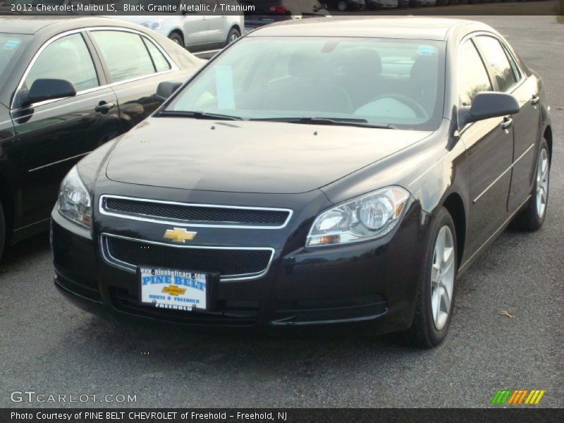Black Granite Metallic / Titanium 2012 Chevrolet Malibu LS