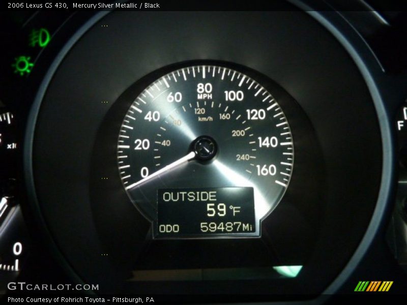 Mercury Silver Metallic / Black 2006 Lexus GS 430