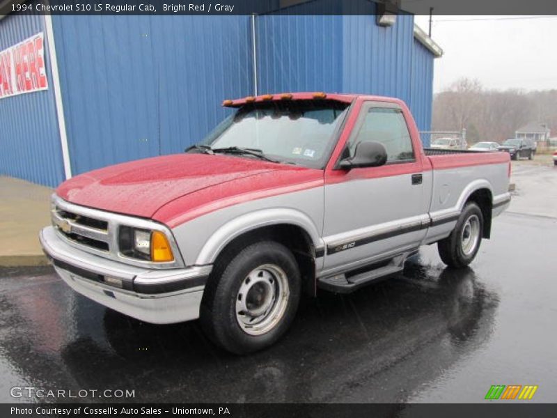 Bright Red / Gray 1994 Chevrolet S10 LS Regular Cab