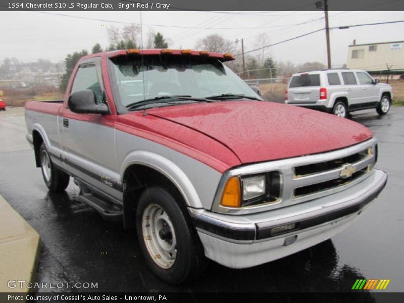 Bright Red / Gray 1994 Chevrolet S10 LS Regular Cab