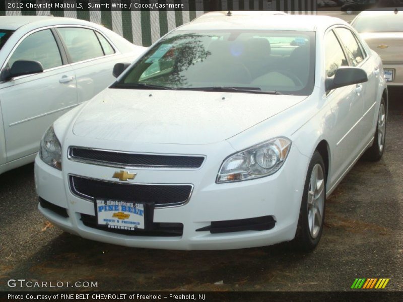 Summit White / Cocoa/Cashmere 2012 Chevrolet Malibu LS