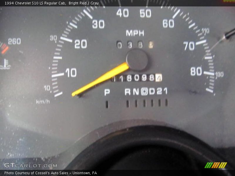 Bright Red / Gray 1994 Chevrolet S10 LS Regular Cab