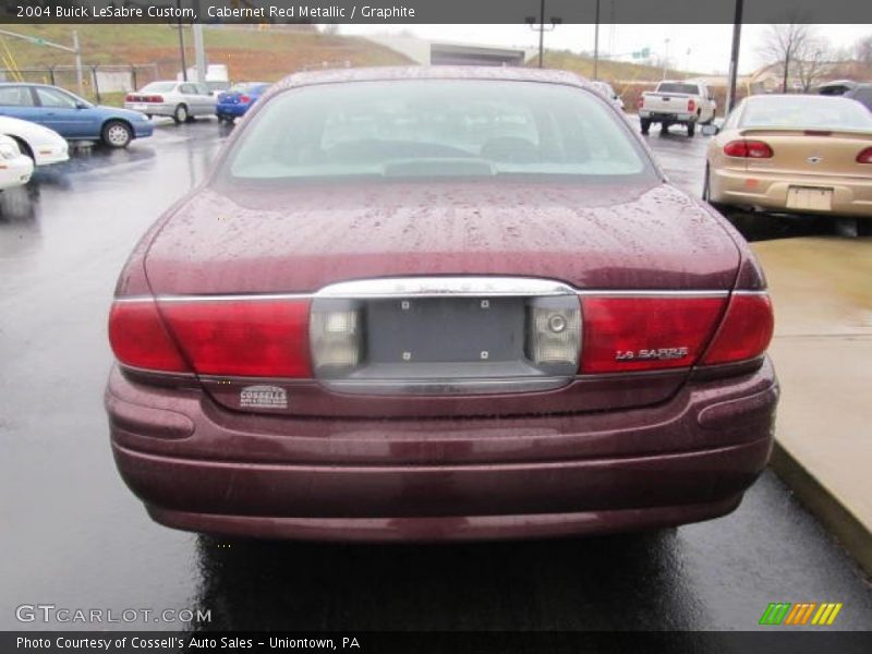 Cabernet Red Metallic / Graphite 2004 Buick LeSabre Custom